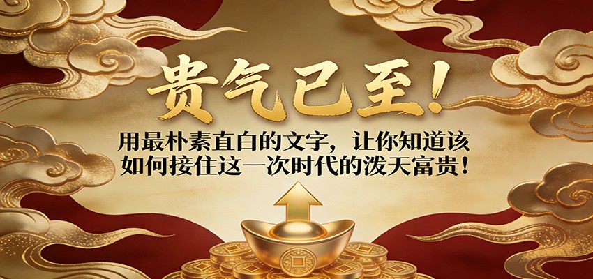 付费文章：贵气已至！用最朴素直白的文字，让你知道该如何接住这一次时代的泼天富贵！-紫橙网创项目网