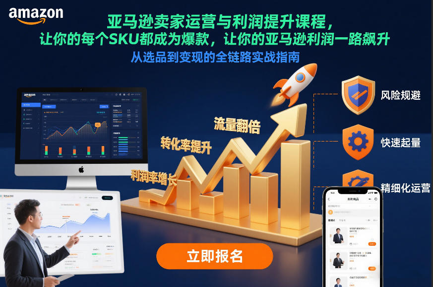 亚马逊卖家运营与利润提升课程，让你的每个SKU都成为爆款，让你的亚马逊利润一路飙升（更新12月）-紫橙网创项目网