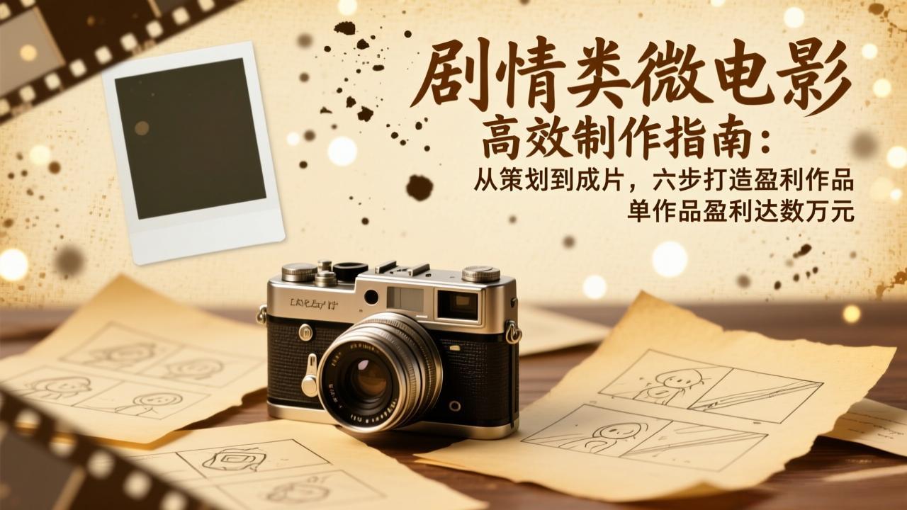 剧情类微电影高效制作指南：从策划到成片，六步打造盈利作品，单作品盈利达数万元-紫橙网创项目网