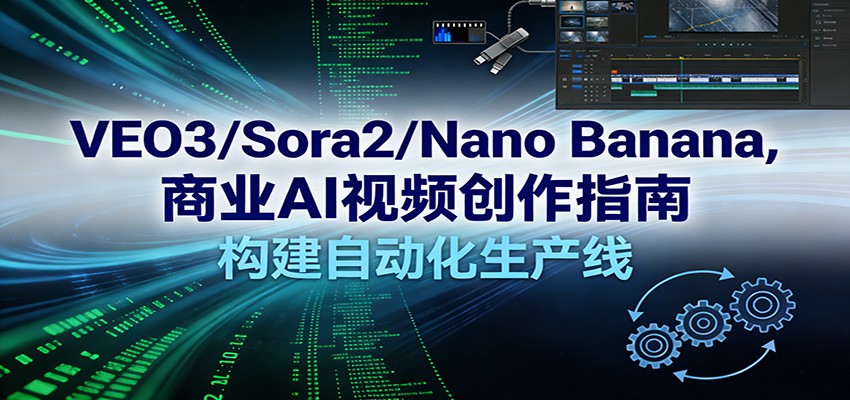 VEO3/Sora2/Nano Banana商业AI视频创作指南，构建自动化生产线-紫橙网创项目网