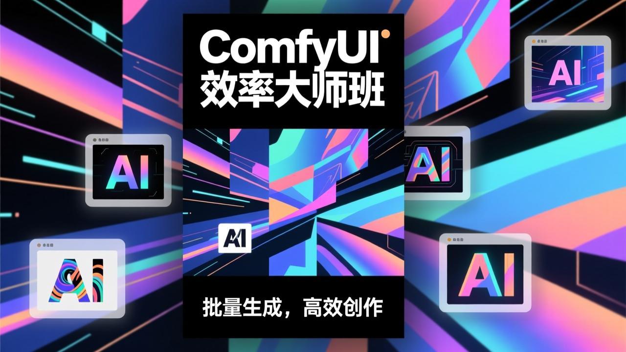 ComfyUI效率大师班：工作流搭建，批量生成，将个人AI出图效率提升5-10倍，月接单收入1-3万-紫橙网创项目网