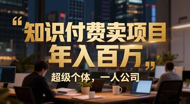 从0到年入百万：超级个体实战心得公开，个人IP×精准引流×成交系统全拆解-紫橙网创项目网