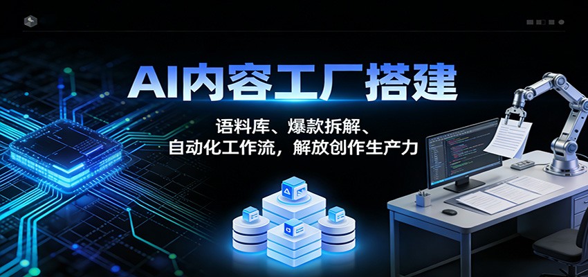 AI内容工厂搭建：语料库、爆款拆解、自动化工作流，解放创作生产力-紫橙网创项目网