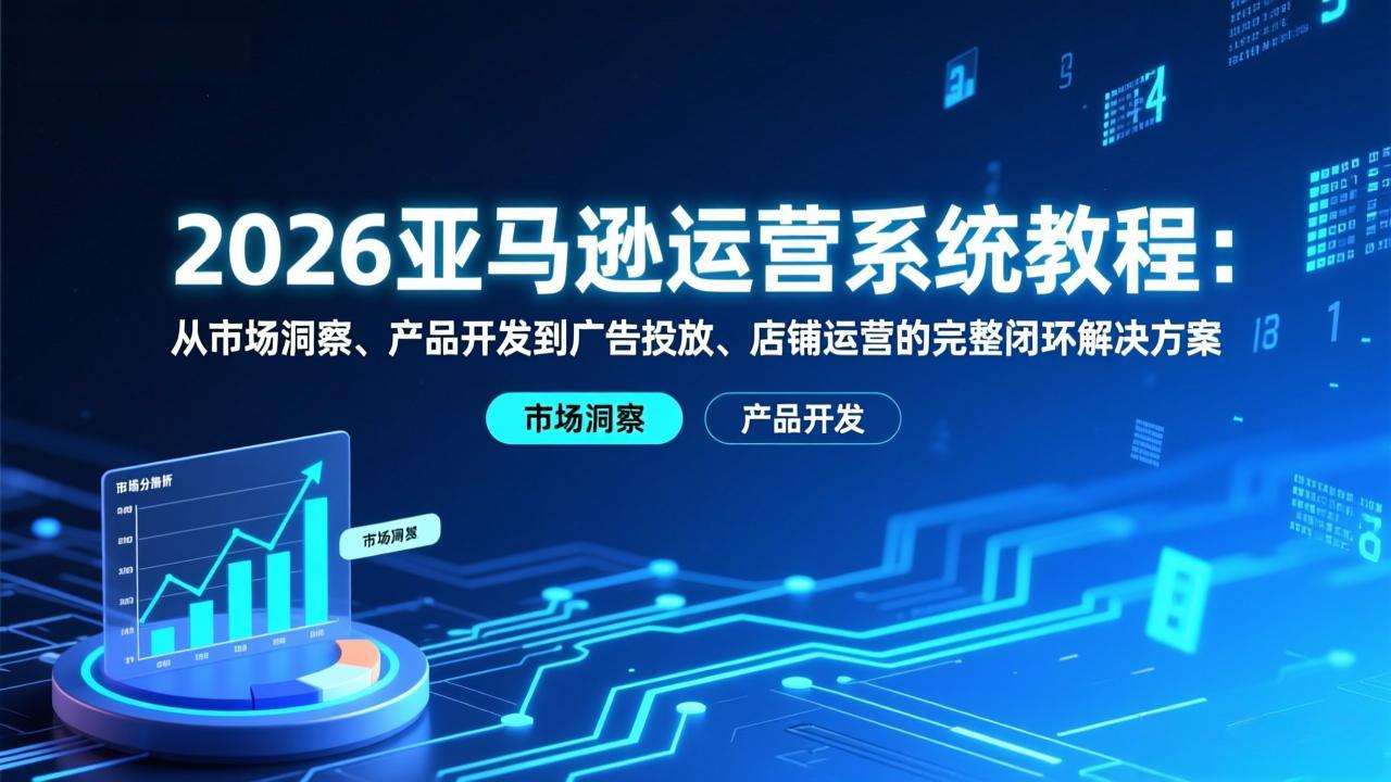 2026亚马逊运营系统教程：从市场洞察、产品开发到广告投放、店铺运营的完整闭环解决方案-紫橙网创项目网