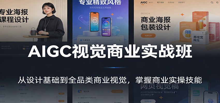 AIGC视觉商业实战班:从设计基础到全品类商业视觉,掌握商业实操技能-紫橙网创项目网