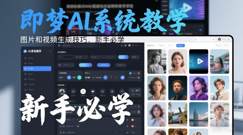 即梦AI系统教学，图片和视频生成技巧，新手必学-紫橙网创项目网