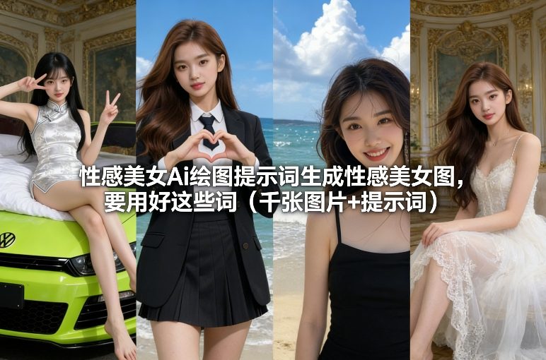 性感美女Ai绘图提示词生成性感美女图,要用好这些词(千张图片+提示词)-紫橙网创项目网