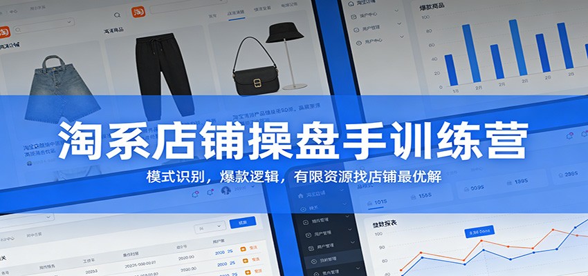 淘系店铺操盘手训练营:模式识别,爆款逻辑,有限资源找店铺最优解-紫橙网创项目网