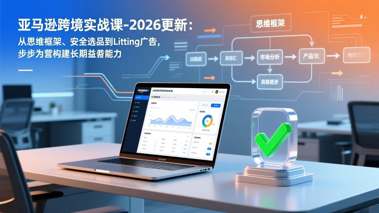 亚马逊跨境实战课-2026更新：从思维框架、安全选品到Listing广告，步步为营构建长期盈利能力-紫橙网创项目网