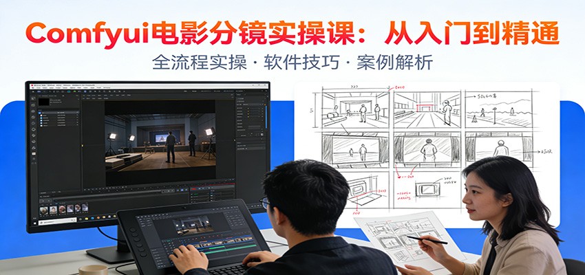 ComfyUI电影分镜实操课：分镜一致性，全流程AI视频制作，零基础也能做专业分镜-紫橙网创项目网