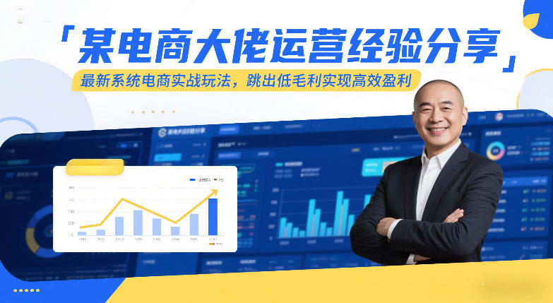 某电商大佬运营经验分享,最新系统电商实战玩法,跳出低毛利实现高效盈利-紫橙网创项目网