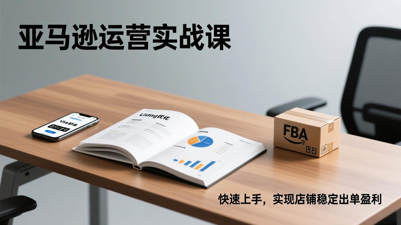 亚马逊运营实战课,Listing优化、Vine秒杀、FBA发货,快速上手,实现店铺稳定出单盈利-紫橙网创项目网