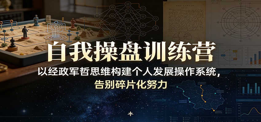 自我操盘训练营：以经政军哲思维构建个人发展操作系统，告别碎片化努力-紫橙网创项目网