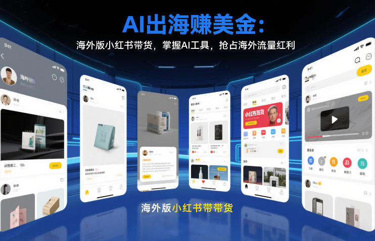 AI出海賺美金：海外版小红书带货，掌握AI工具，抢占海外流量红利（更新2026）-紫橙网创项目网