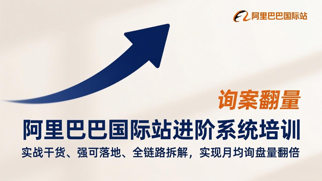 阿里巴巴国际站进阶系统培训，实战干货、强可落地、全链路拆解，实现月均询盘量翻倍-紫橙网创项目网