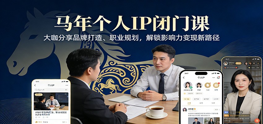 马年个人IP闭门课，大咖分享品牌打造、职业规划，解锁影响力变现新路径-紫橙网创项目网