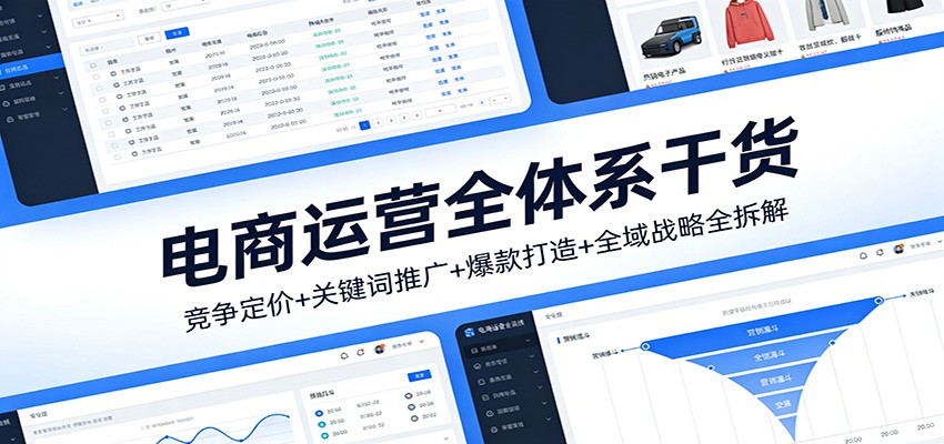 电商运营全体系干货，竞争定价+关键词推广+爆款打造+全域战略全拆解-紫橙网创项目网