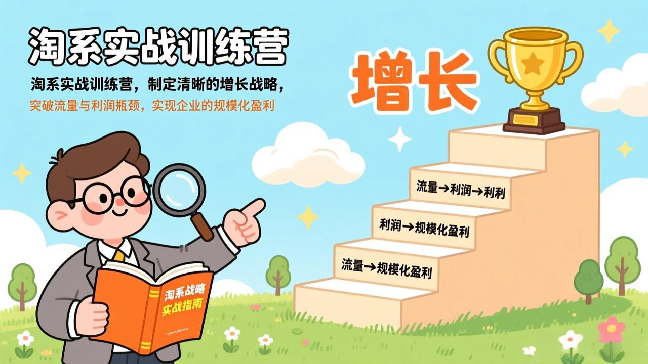 淘系实战训练营(更新)，制定清晰的增长战略，突破流量与利润瓶颈，实现企业的规模化盈利-紫橙网创项目网