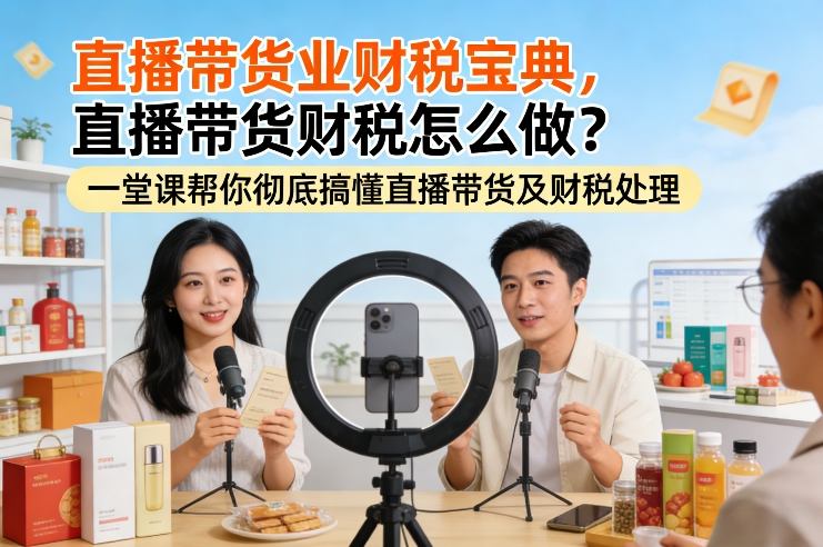 直播带货业财税宝典，直播带货财税怎么做？一堂课帮你彻底搞懂直播带货及财税处理-紫橙网创项目网