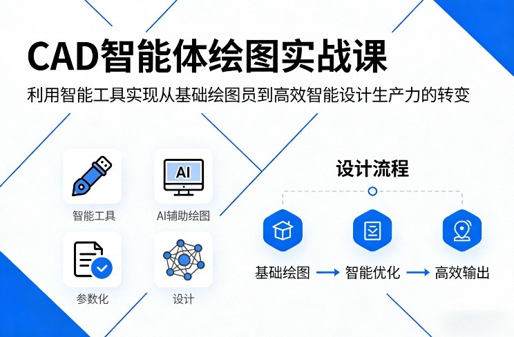 CAD智能体绘图实战课，利用智能工具，实现从基础绘图员到高效智能设计生产力的转变-紫橙网创项目网