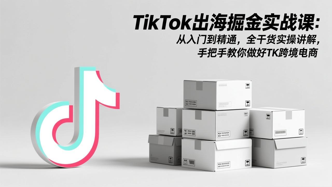 TikTok出海掘金实战课：从入门到精通，全干货实操讲解，手把手教你做好TK跨境电商-紫橙网创项目网