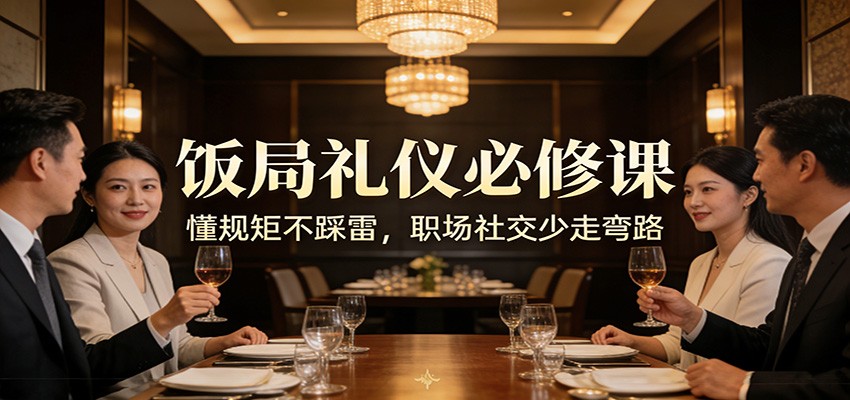 公众号收费文章：《饭局礼仪必修课：懂规矩不踩雷，职场社交少走弯路》-紫橙网创项目网