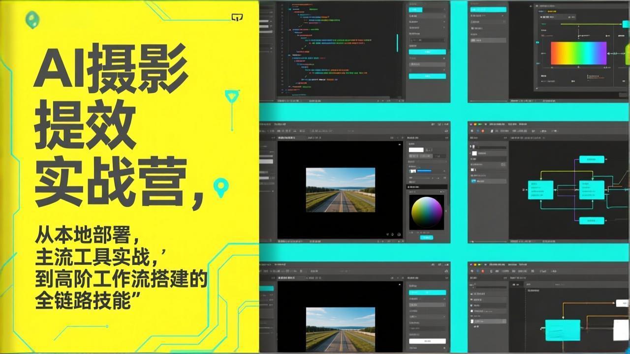 AI+摄影提效实战营,从本地部署,主流工具实战,到高阶工作流搭建的全链路技能-紫橙网创项目网
