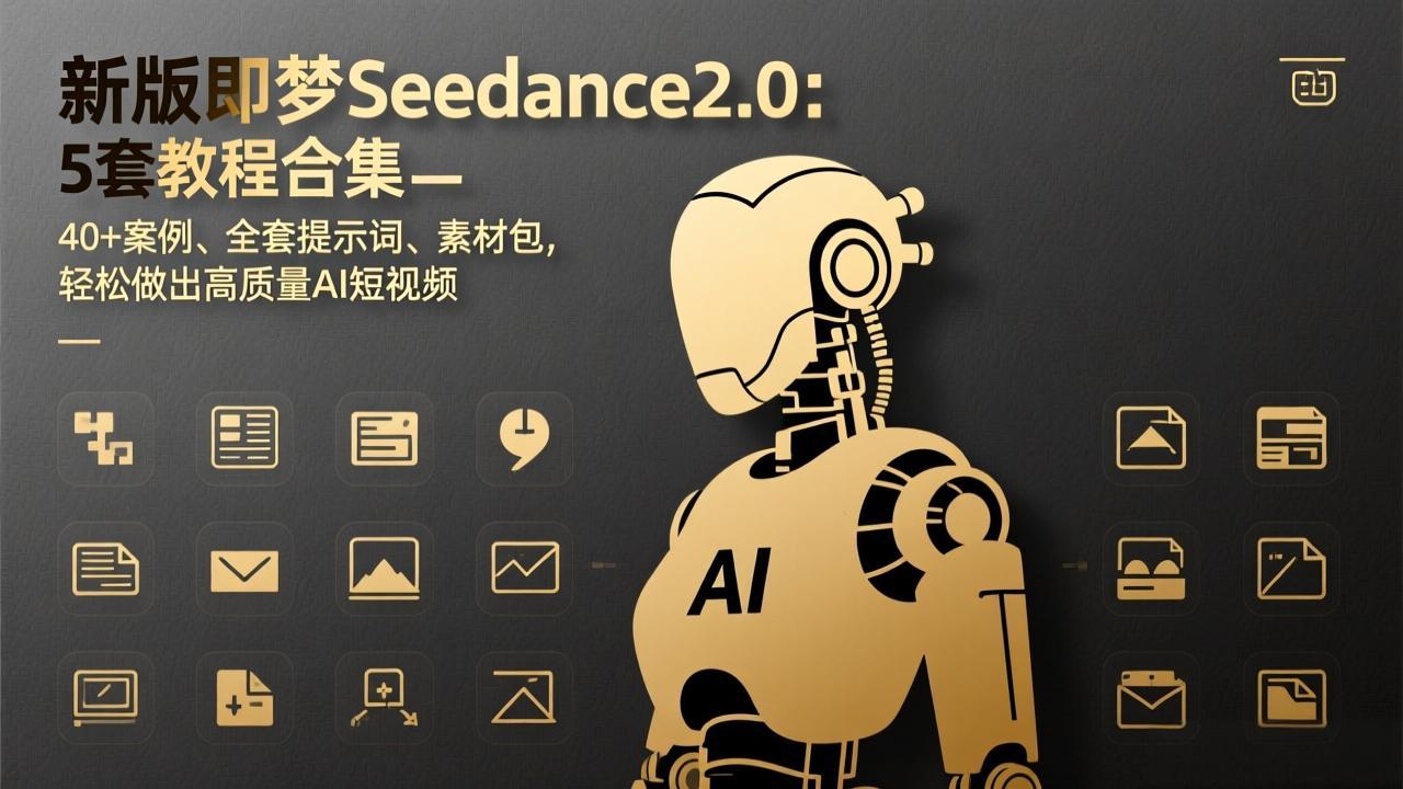 新版即梦Seedance2.0：5套教程合集，40+案例、全套提示词、素材包，轻松做出高质量AI短视频-紫橙网创项目网
