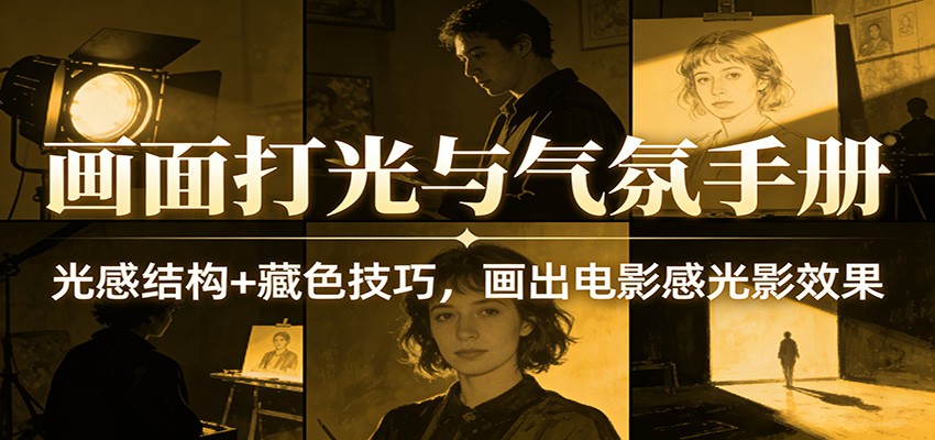 画面打光与气氛手册:光感结构+藏色技巧,画出电影感光影效果-紫橙网创项目网