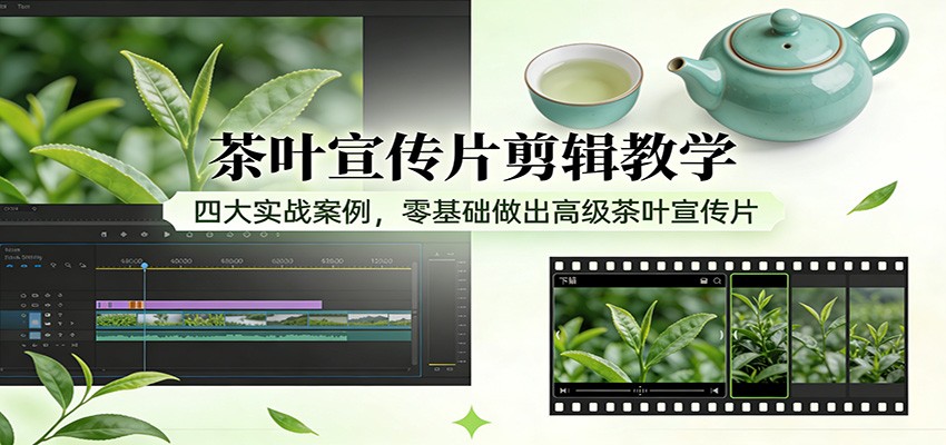 茶叶宣传片剪辑教学:四大实战案例,零基础做出高级茶叶宣传片-紫橙网创项目网