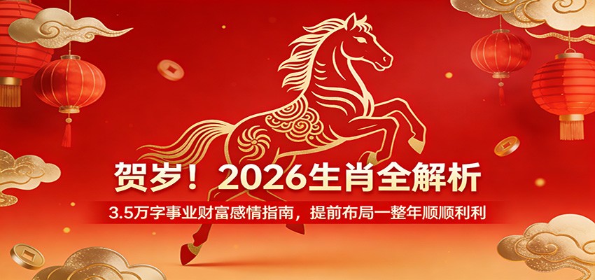 贺岁！2026生肖全解析，3.5万字事业财富感情指南，提前布局一整年顺顺利利-紫橙网创项目网