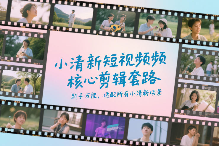 小清新短视频核心剪辑套路，新手万能，适配所有小清新场景-紫橙网创项目网