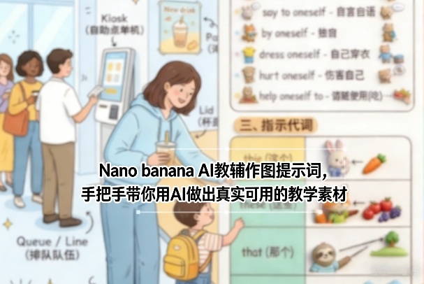 Nano banana AI教辅作图提示词，手把手带你用AI做出真实可用的教学素材-紫橙网创项目网