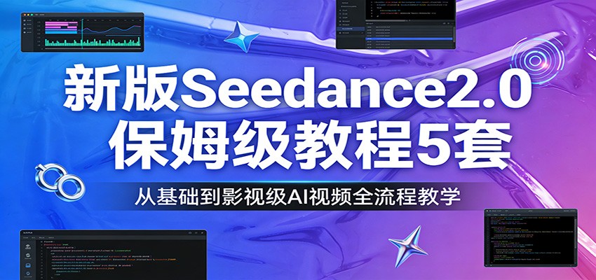 新版Seedance2.0保姆级教程5套：从基础到影视级AI视频全流程教学-紫橙网创项目网