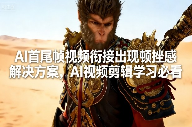 AI首尾帧视频衔接出现顿挫感解决方案，AI视频剪辑学习必看-紫橙网创项目网