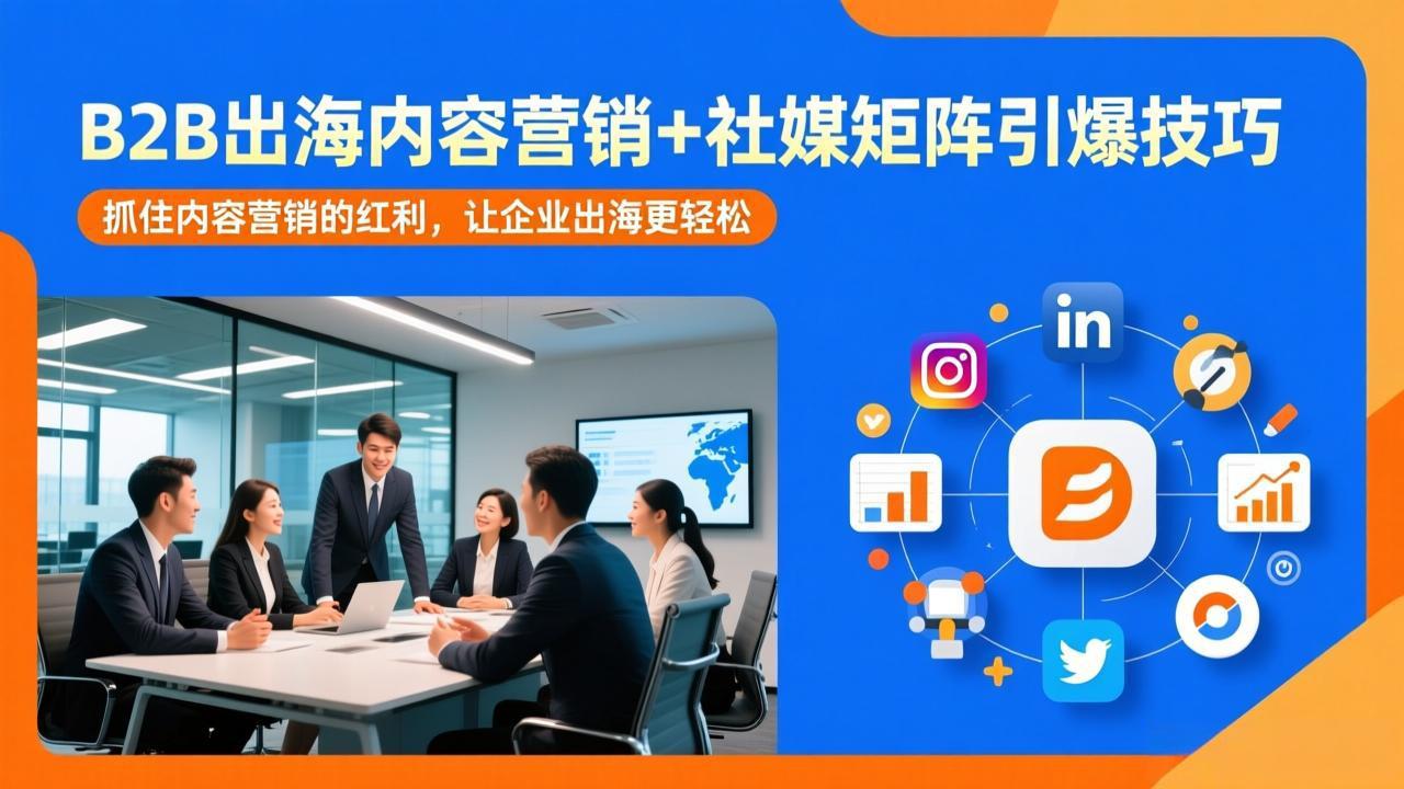 B2B出海内容营销+社媒矩阵引爆技巧:抓住内容营销的红利,让企业出海更轻松-紫橙网创项目网