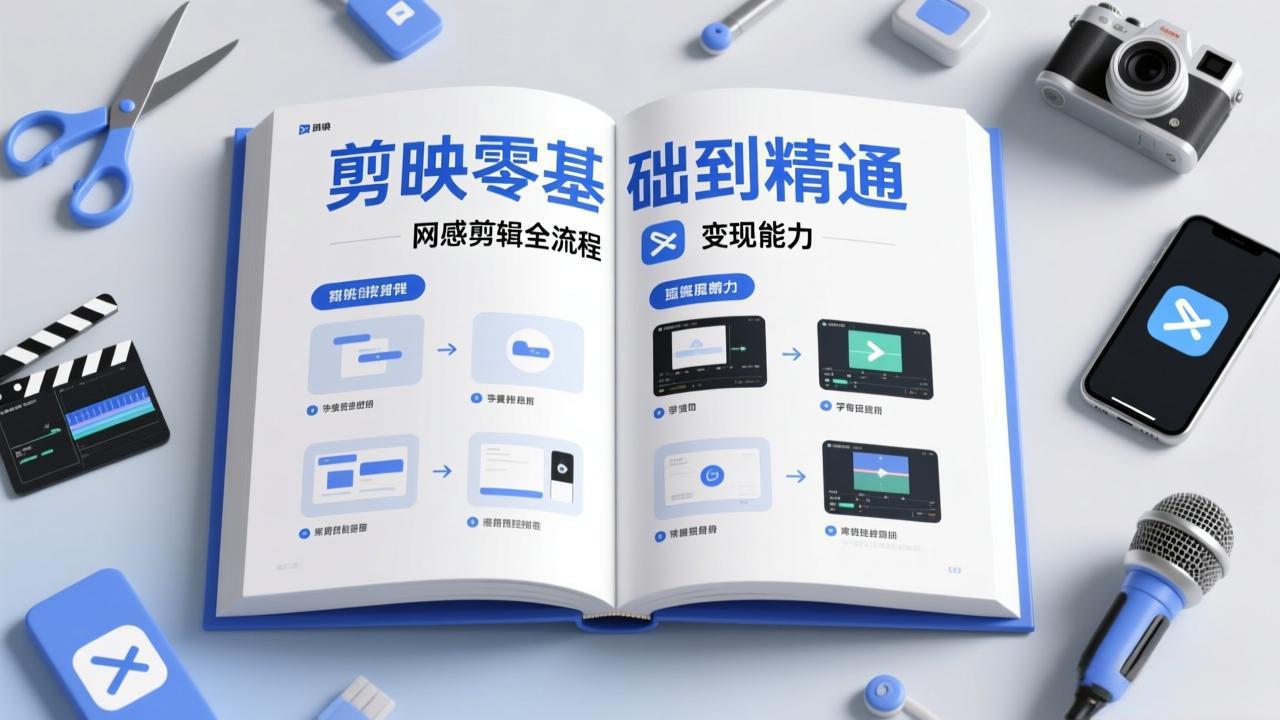 剪映零基础也能快速上手,从入门到精通掌握网感剪辑全流程,掌握能直接变现的剪辑能力-紫橙网创项目网