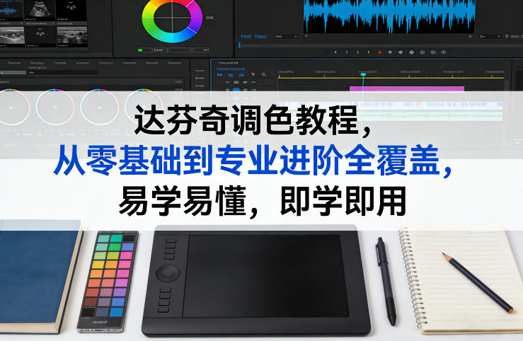 达芬奇调色教程，从零基础到专业进阶全覆盖，易学易懂，即学即用-紫橙网创项目网