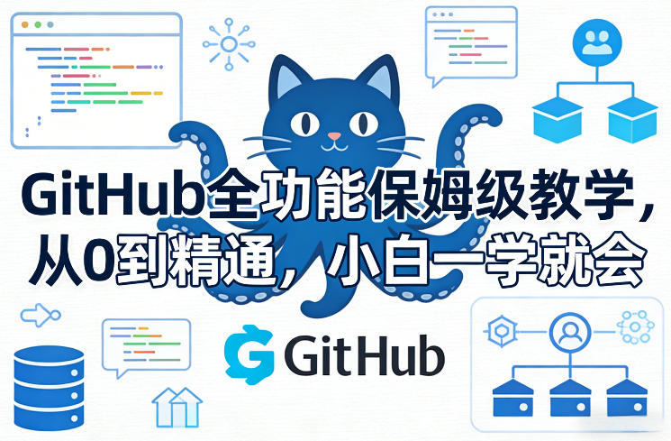 GitHub全功能保姆级教学,从0到精通,小白一学就会-紫橙网创项目网