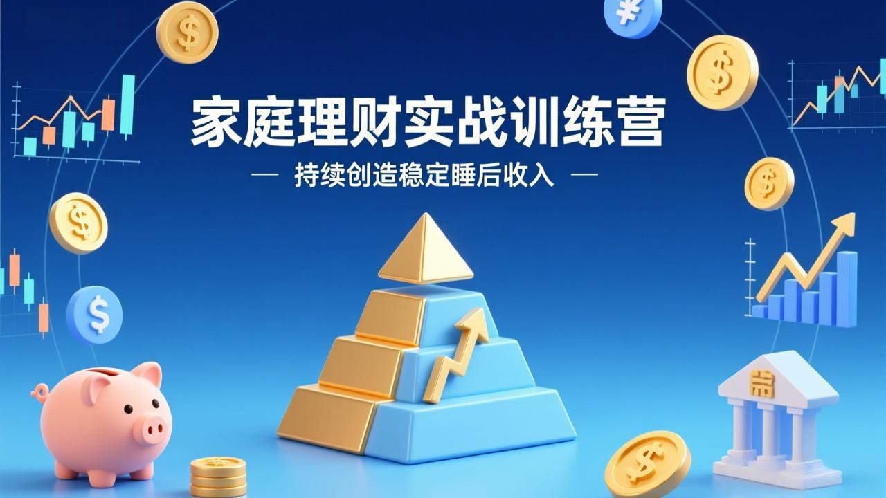 家庭理财实战训练营：从0到1建体系，三阶进阶层层递进，助你持续创造稳定睡后收入-紫橙网创项目网
