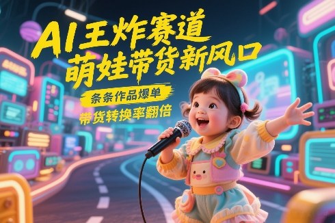 AI王炸赛道，萌娃带货新风口，条条作品爆单，带货转换率翻倍，核心逻辑拆解-紫橙网创项目网