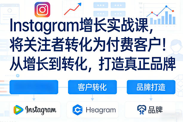 Instagram增长实战课，将关注者转化为付费客户！从增长到转化，打造真正品牌（双语字幕）-紫橙网创项目网