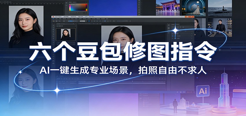 六个豆包修图指令：AI 一键生成专业场景，拍照自由不求人-紫橙网创项目网