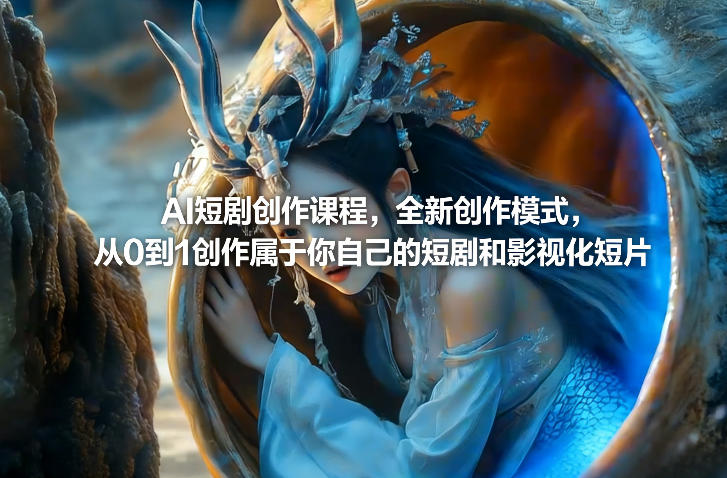 AI短剧创作课程，全新创作模式，从0到1创作属于你自己的短剧和影视化短片-紫橙网创项目网