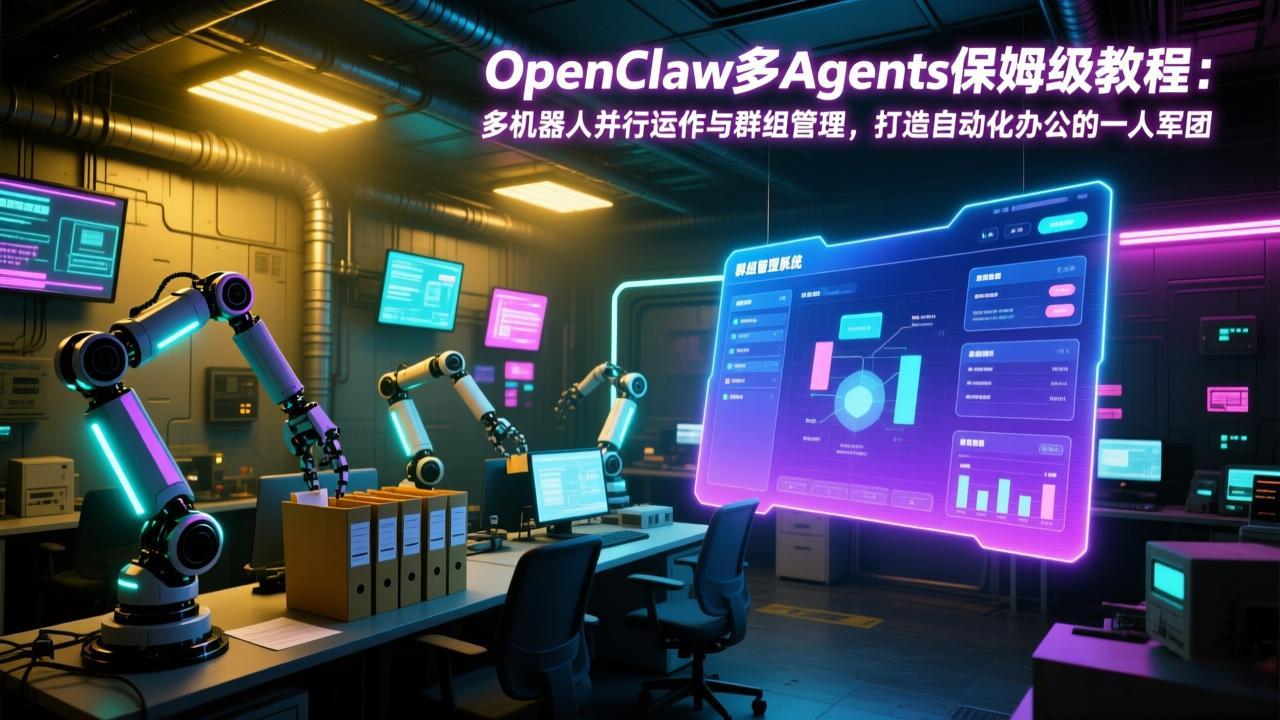 OpenClaw多Agents保姆级教程：多机器人并行运作与群组管理，打造自动化办公的一人军团-紫橙网创项目网