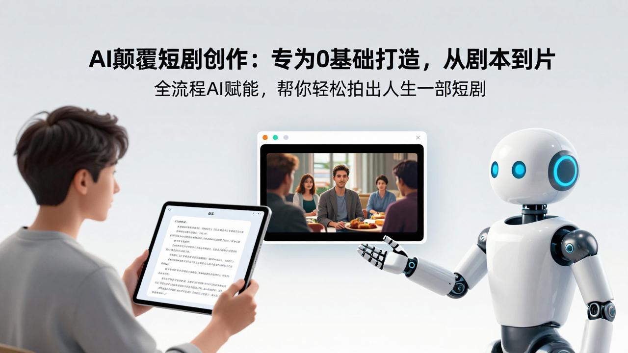 AI颠覆短剧创作：专为0基础打造，从剧本到成片全流程AI赋能，帮你轻松拍出人生第一部短剧-紫橙网创项目网