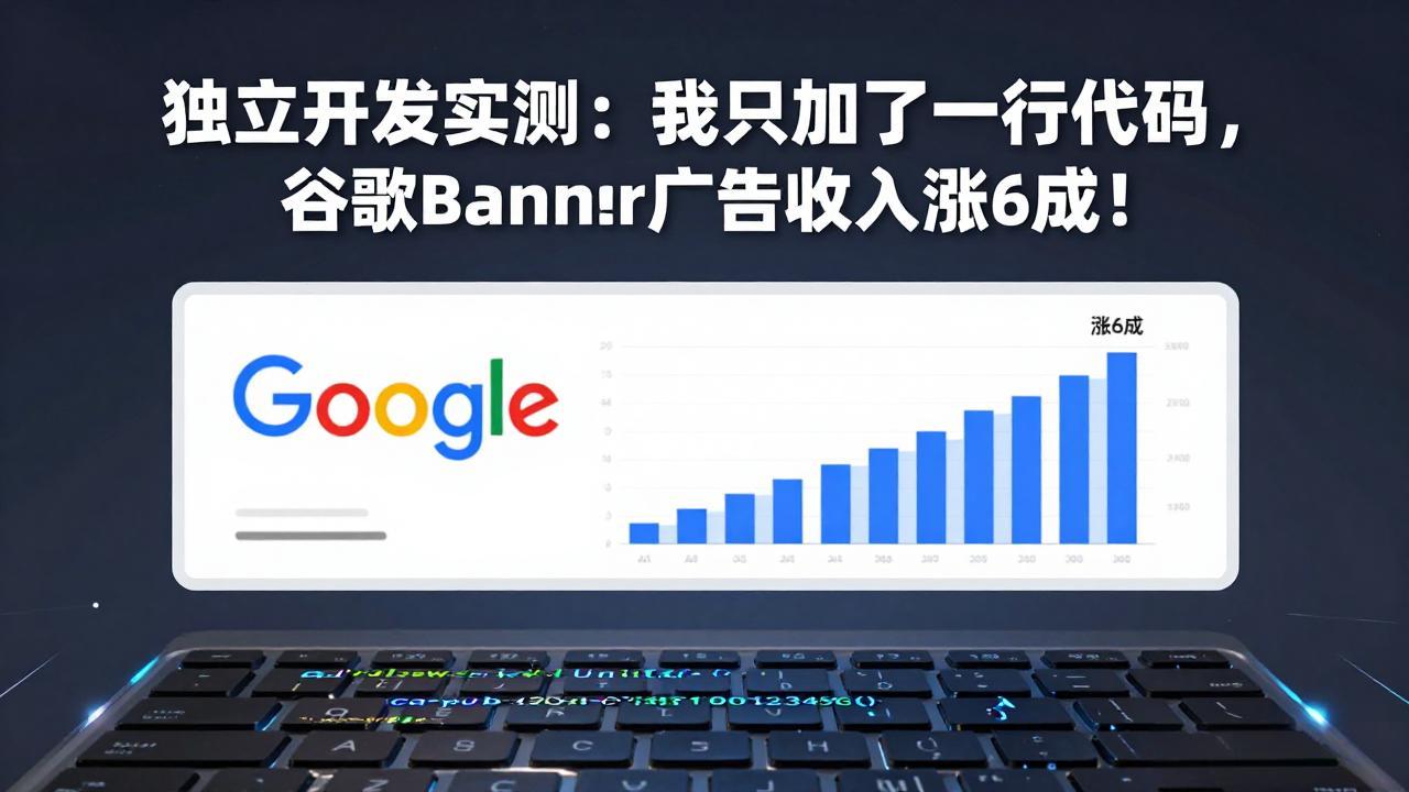 付费文章：独立开发实测：我只加了一行代码，谷歌Banner广告收入涨6成！-紫橙网创项目网