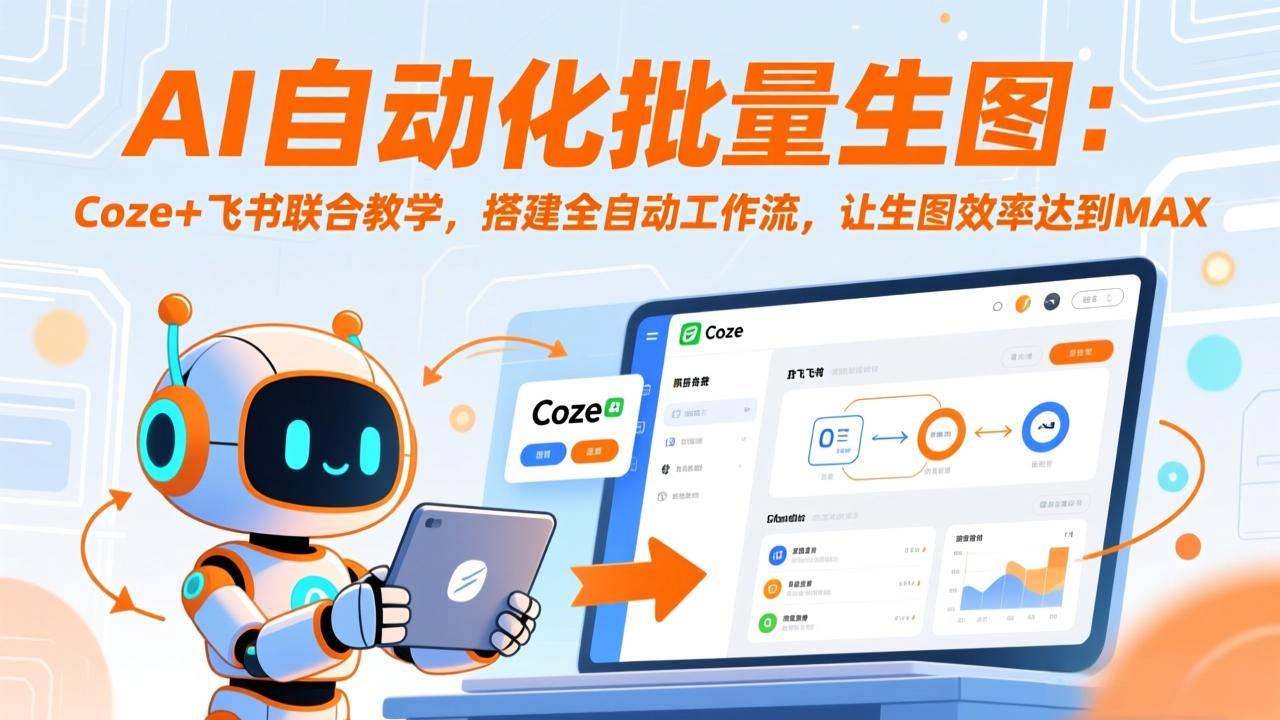 AI自动化批量生图：Coze+飞书联合教学，搭建全自动工作流，让生图效率达到MAX-紫橙网创项目网
