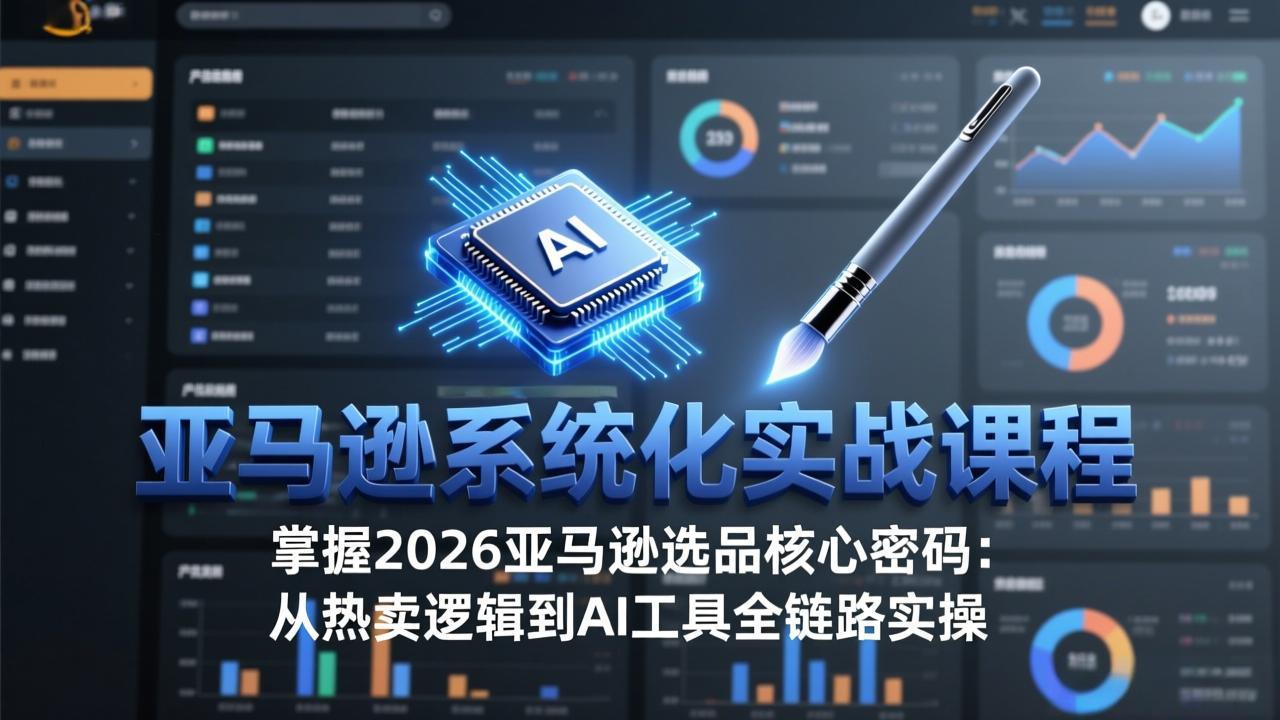 亚马逊系统化实战课-更新3月：2026最新选品方法论，从热卖原因分析到AI作图，提升选品成功率-紫橙网创项目网