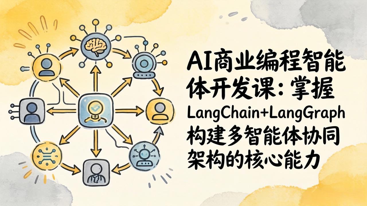 AI商业编程智能体开发课：掌握LangChain+LangGraph构建多智能体协同架构的核心能力-紫橙网创项目网